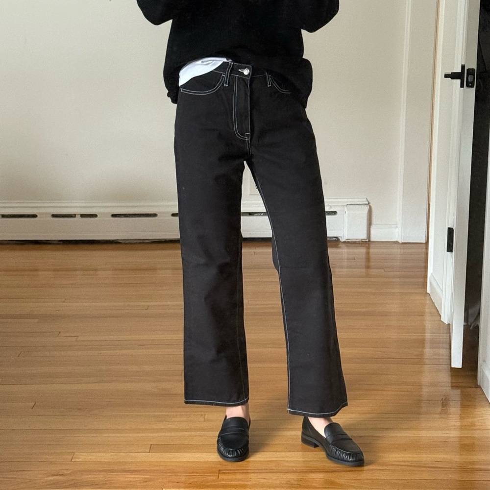 Noah NYC Black Contrast Stitch Jeans